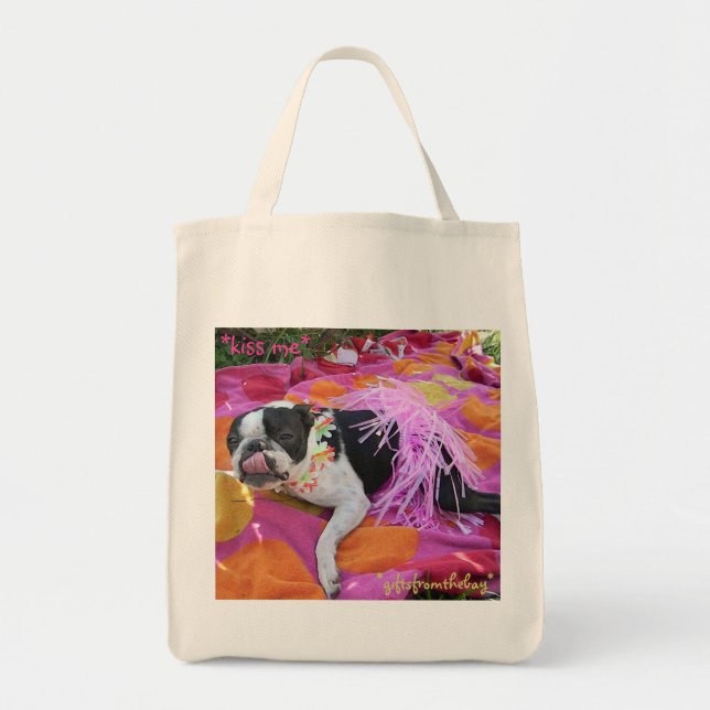 *kiss me skoot* earth friendly grocery tote (Front)