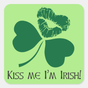 Kiss Me! Square Sticker