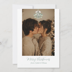 Kiss Me Under the Mistletoe Christmas Holiday Card