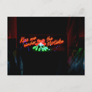 Kiss me Under the Mistletoe  Postcard