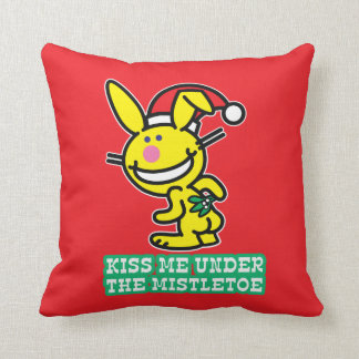 Kiss Me Under The Mistletoe Throw Pillow