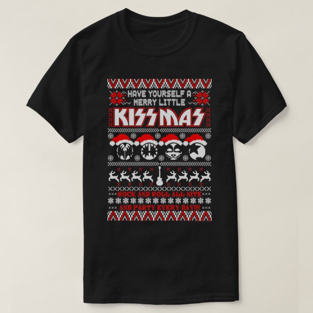 KISS  Merry Little KISSmas  T-Shirt (Design Front)