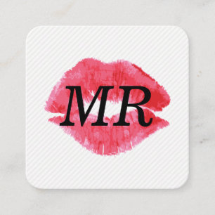 Kiss & Monogram Appointment Card
