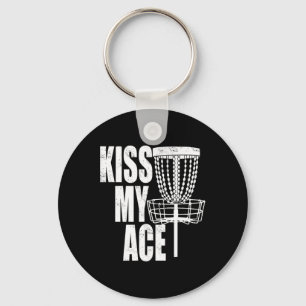 Kiss My Ace Disc Golf Basket - Father's Day Gift Keychain