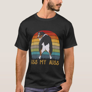 Kiss My Auss Funny Aussie Mom Aussie Owner Retro S T-Shirt