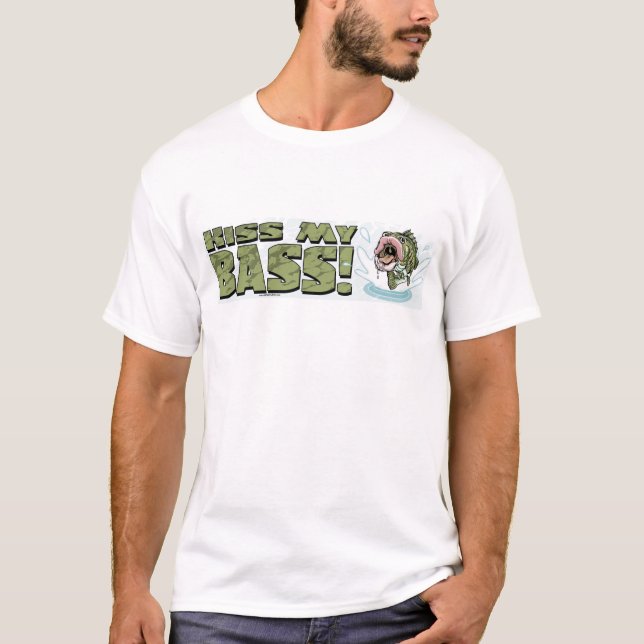 Kiss My Bass Big Mouth Fish Gear T-Shirt (Front)