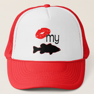 Kiss my Bass - funny bass fishing Trucker Hat