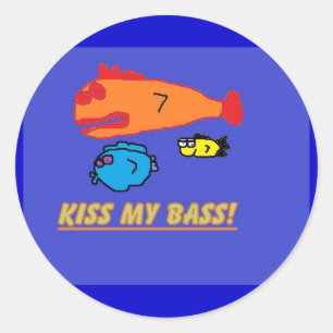 kiss my bass sticker