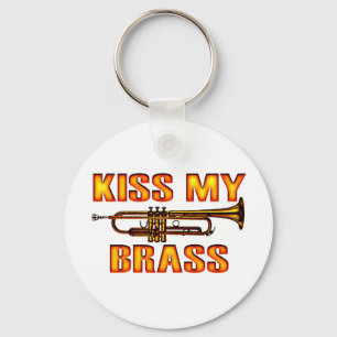 Kiss My Brass Keychain