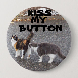 Kiss my button Kissing Cats