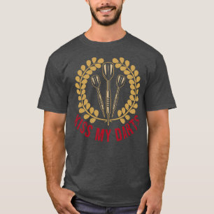 Kiss My Darts Darts Player Dartboard Bullseye T-Shirt