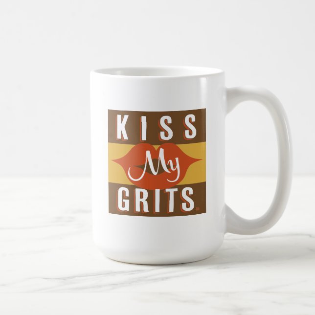 Kiss My Grits Coffee Mug (Right)