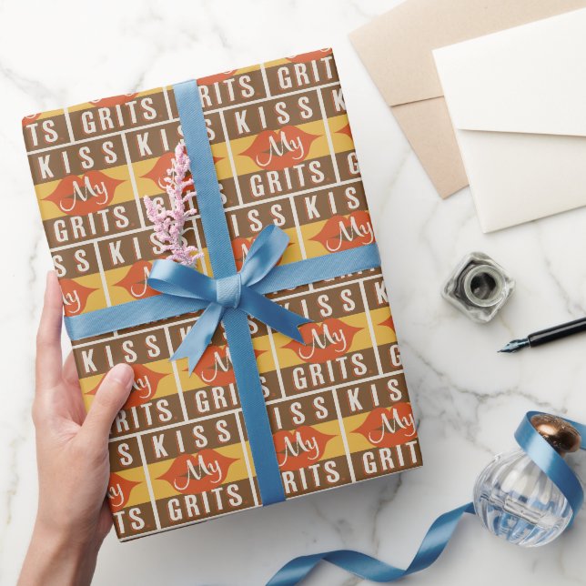 Kiss My Grits Wrapping Paper (Gifting)