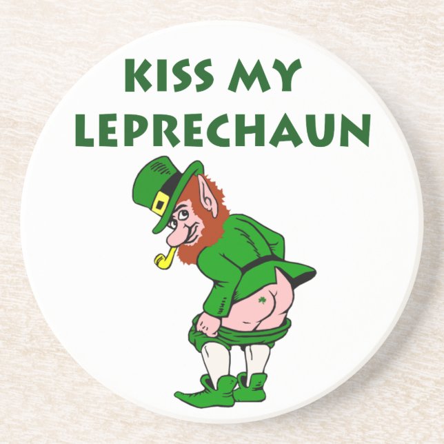 Kiss My Leprechaun Coaster (Front)