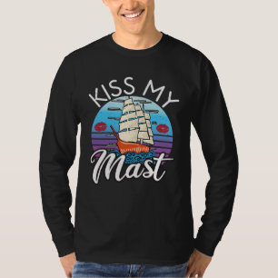 Kiss My Mask Retro Vintage Sailing Face Covering T-Shirt