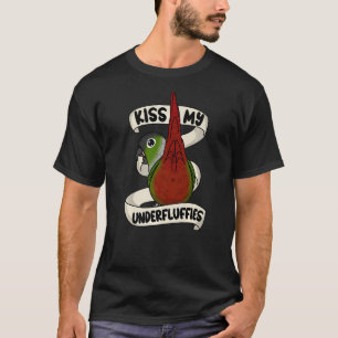 Kiss My Parrot Underfluffies I Green Cheek Conure T-Shirt