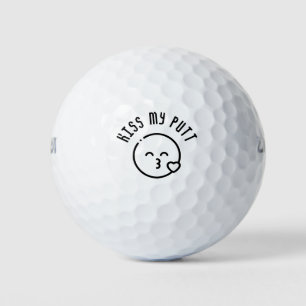 Kiss My Putt - Funny Golf Pun  Golf Balls