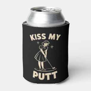 Kiss My Putt Retro Vintage 1940 Golf Golfer Lovers Can Cooler