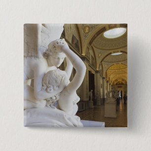 Kiss of Cupid and Psyche, by Antonio Canova 2 Inch Square Button