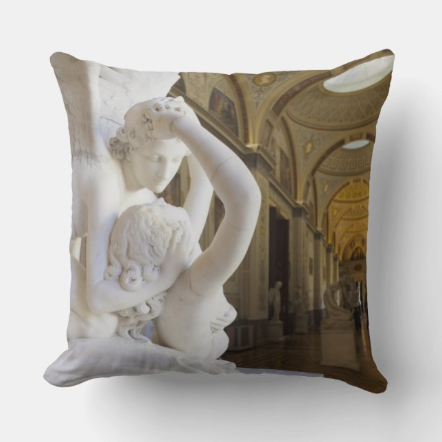 Kiss of Cupid and Psyche, by Antonio Canova Throw Pillow (Front)