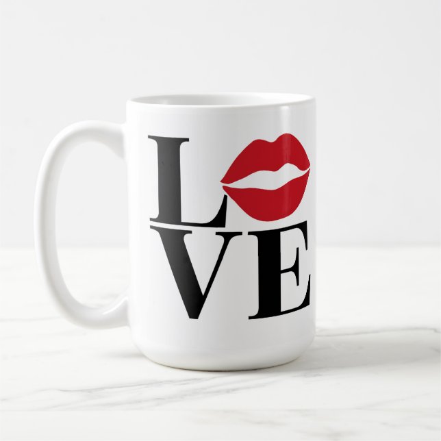 Kiss of Love : Red Lips Edition Mug (Gauche)