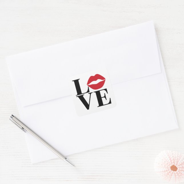 Kiss of Love : Stickers Red Lips Edition (Enveloppe)