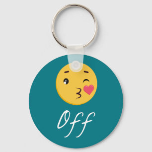 Kiss Off Emoji Funny Trendy Popular Cute Keychain