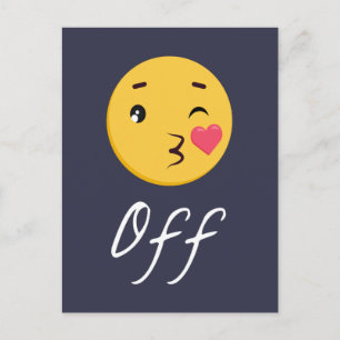 Kiss Off Emoji Funny Trendy Popular Cute Postcard