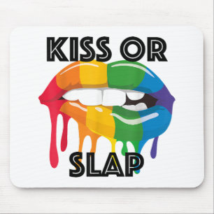 KISS OR SLAP MOUSE PAD