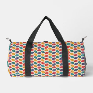 kiss pattern duffle bag