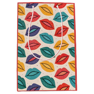 Kiss Pattern Medium Gift Bag
