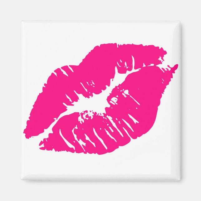 Kiss Pink Lips Magnet (Front)
