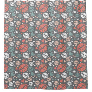 Kiss Print And Heart Pattern