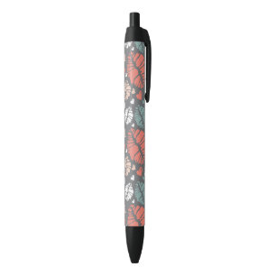 Kiss Print And Heart Pattern Black Ink Pen
