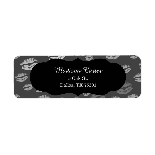 Kiss Print Grey Customizable Address Labels