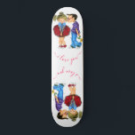 Kiss - Romantic Couple - Love - Valentine's Day Skateboard<br><div class="desc">Cute Romantic Couple - Love - I Love You - Valentine's Day Kiss Boy and Girl - Fun Painting - Choose / Add Your Unique Text / Name / Colour - Make Your Special Gift - Resize and move or remove / add elements - image / text with customization tool....</div>