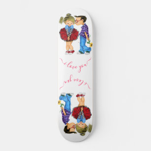 Kiss - Romantic Couple - Love - Valentine's Day Skateboard