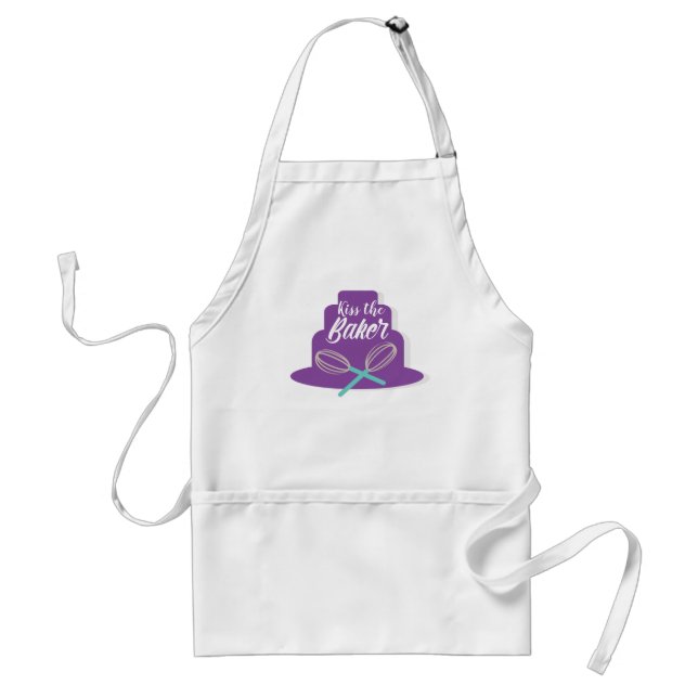 Kiss the Baker Cake and Whisk Standard Apron (Front)