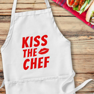 Kiss The Chef Funny Boyfriend Standard Apron