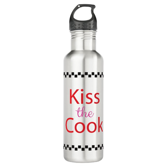 Kiss The Cook 710 Ml Water Bottle (Front)