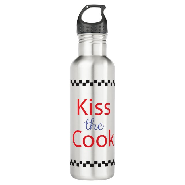 Kiss The Cook 710 Ml Water Bottle (Front)