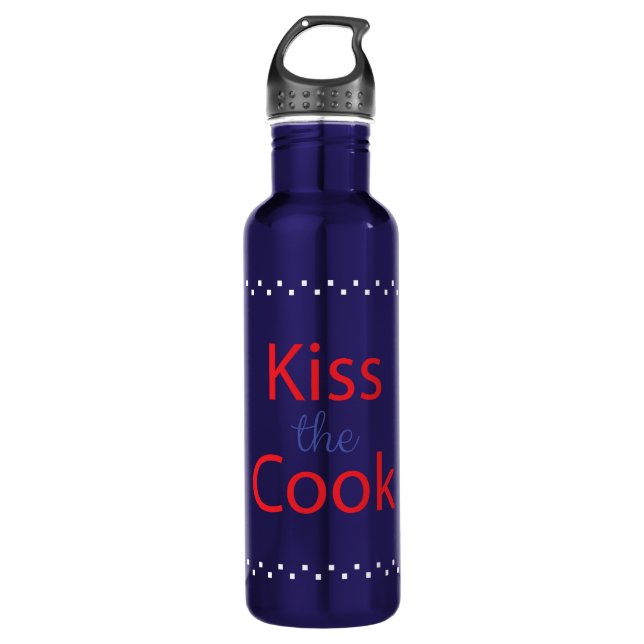 Kiss The Cook 710 Ml Water Bottle (Front)