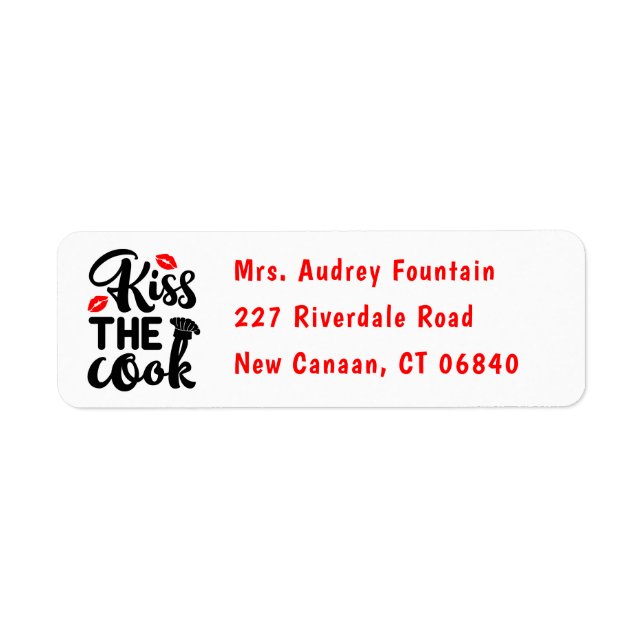 Kiss the Cook Baker Baking Chef Kitchen Cooking (Front)