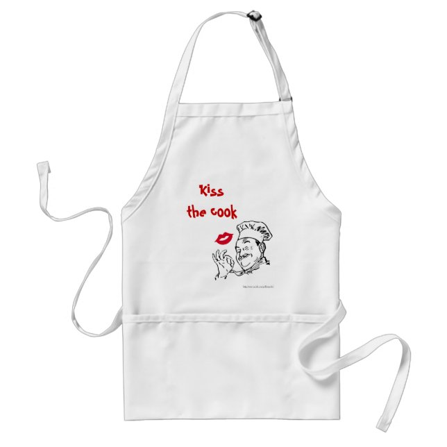 Kiss the cook. Chef father dad's Standard Apron (Front)