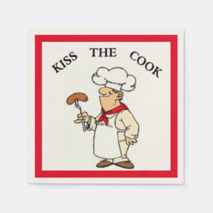 "KISS THE COOK" CHEF NAPKIN
