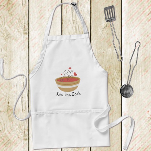 Kiss The Cook Cozy Kitchen Standard Apron (Creator Uploaded)