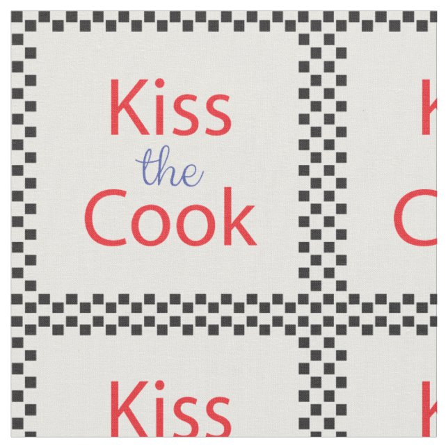 Kiss The Cook Fabric (Close Up)