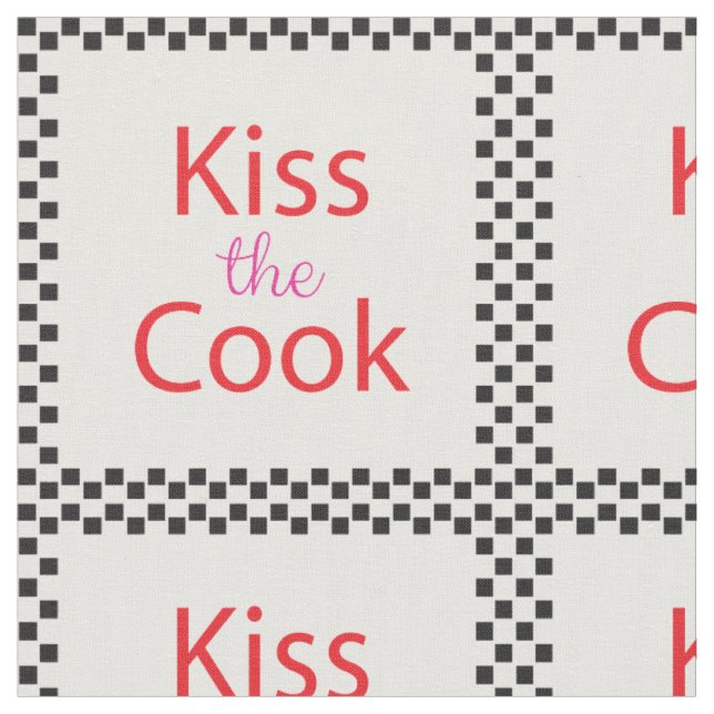 Kiss The Cook Fabric (Close Up)