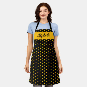 Kiss The Cook Food Chef Kitchen Baker Polka Dots Apron