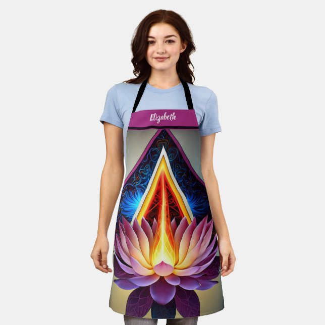 Kiss The Cook Food Chef Kitchen BBQ Baker Lotus Apron (Worn)